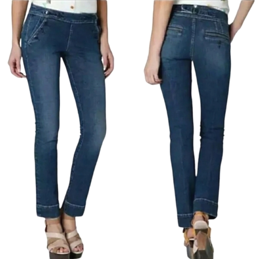 Anthropologie Pilcro Sailor Jeans Slim Straight Ankle Jean in Medium Wash 💙 27